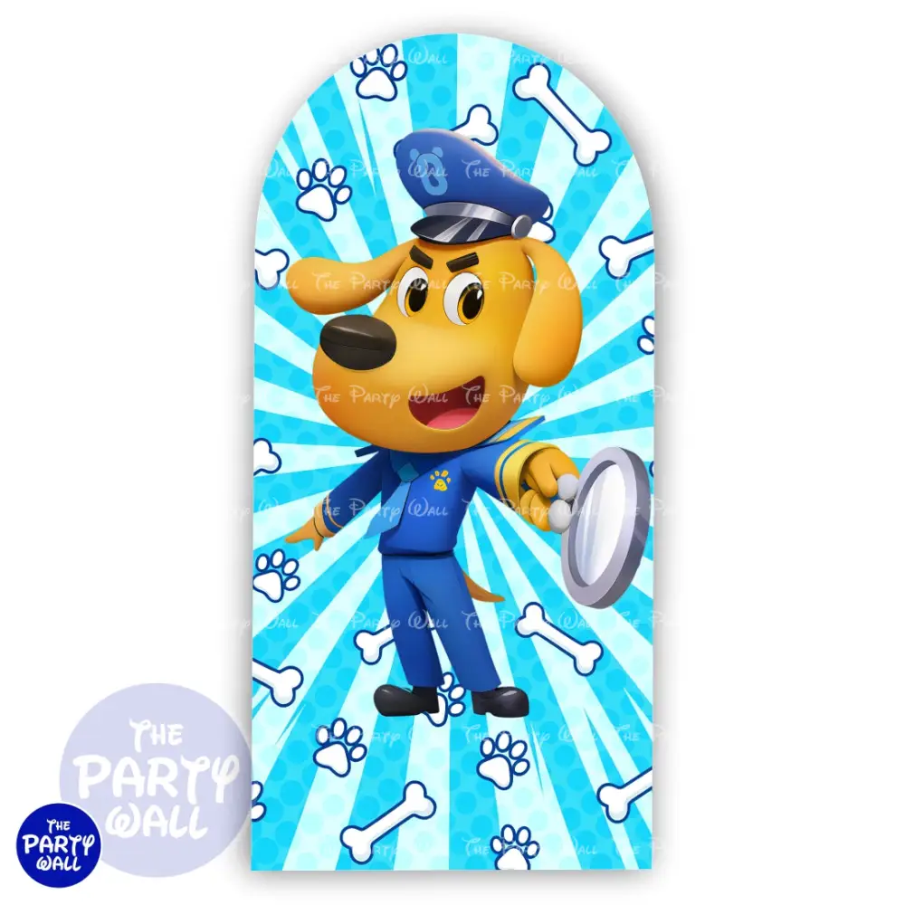 Sheriff Labrador - Funda para mampara de punta redonda o rectangular The Party Wall