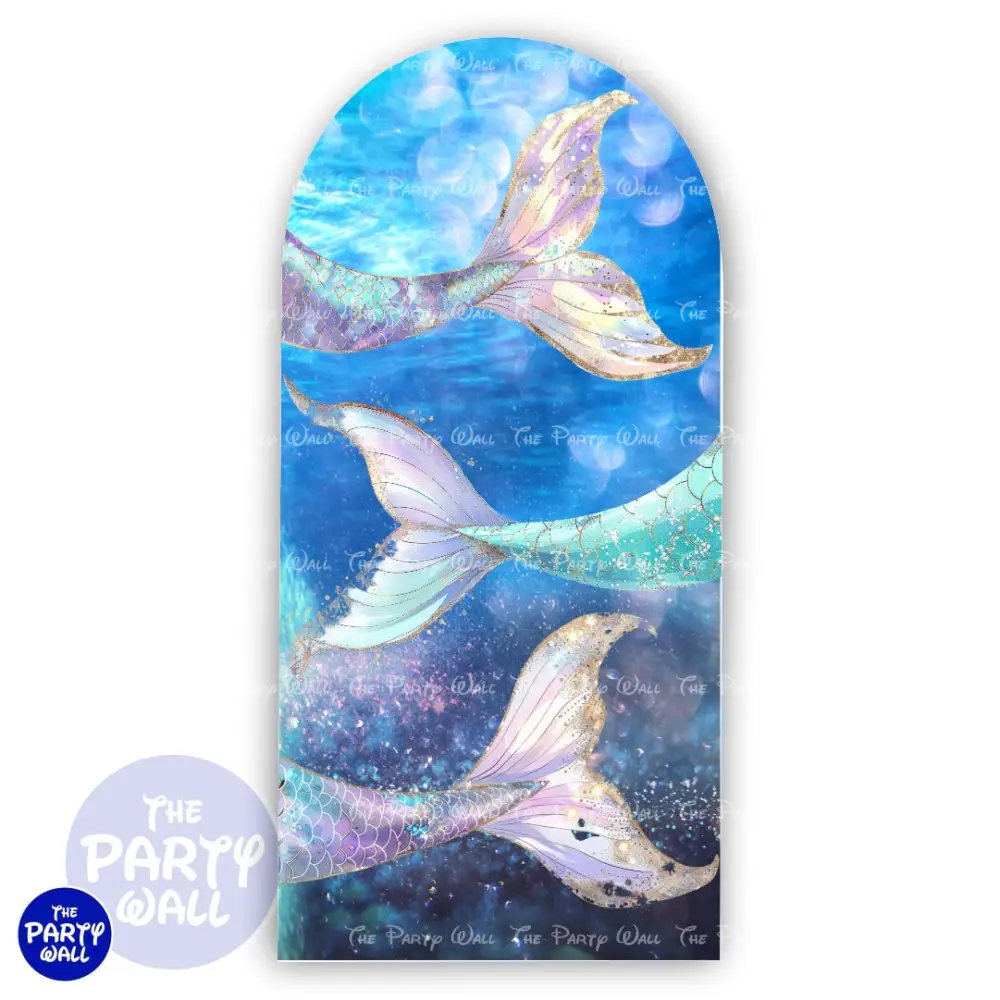 Sirenas Cute - Funda para mampara de punta redonda o rectangular The Party Wall