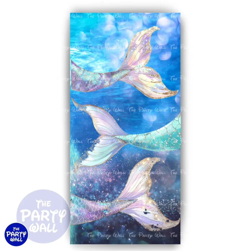 Sirenas Cute - Funda para mampara de punta redonda o rectangular The Party Wall