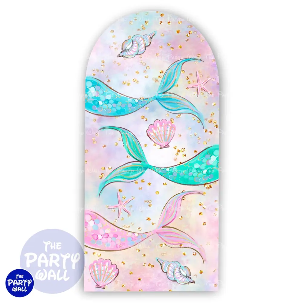 Sirenas Cute - Funda para mampara de punta redonda o rectangular The Party Wall