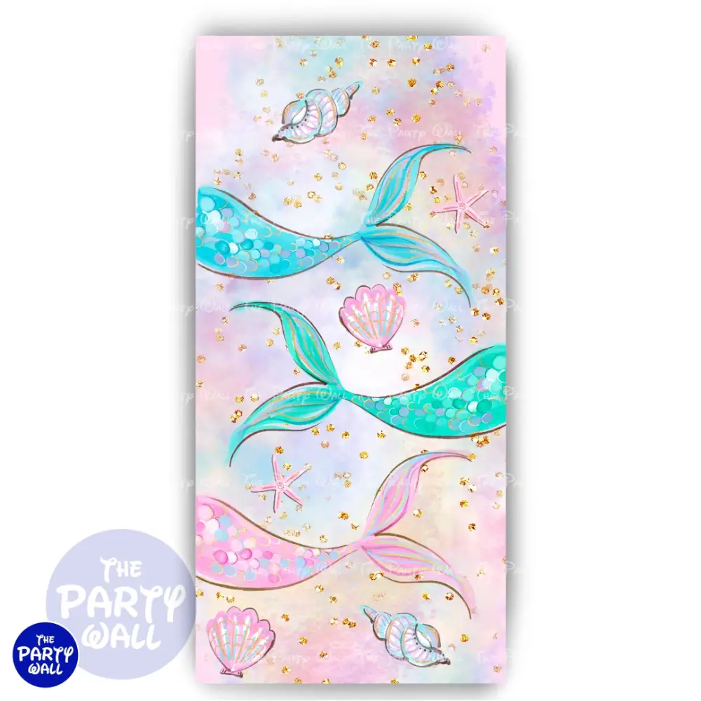 Sirenas Cute - Funda para mampara de punta redonda o rectangular The Party Wall
