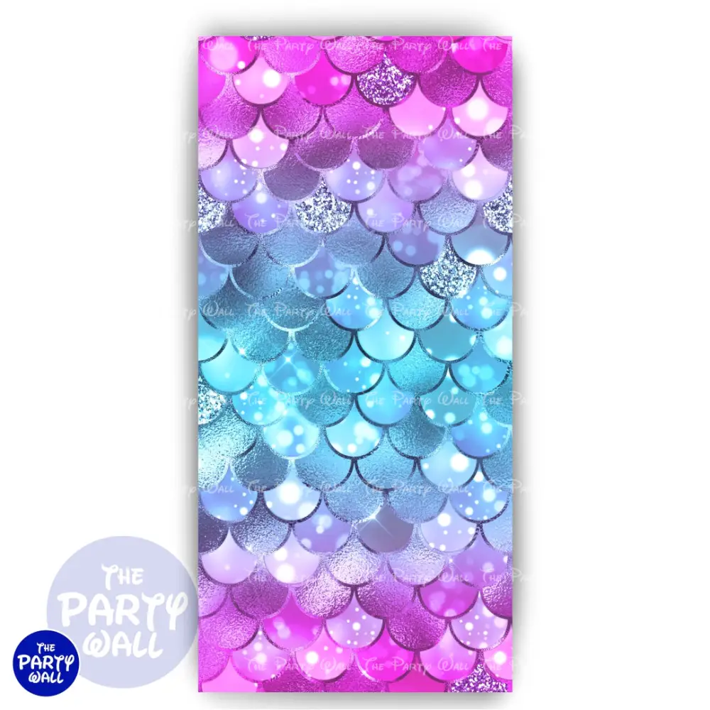 Sirenas Cute - Funda para mampara de punta redonda o rectangular The Party Wall