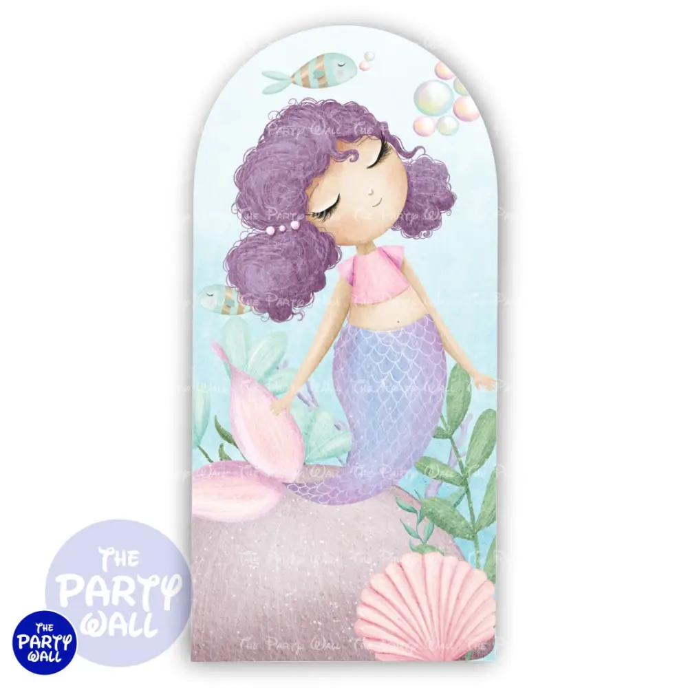 Sirenas Cute - Funda para mampara de punta redonda o rectangular The Party Wall