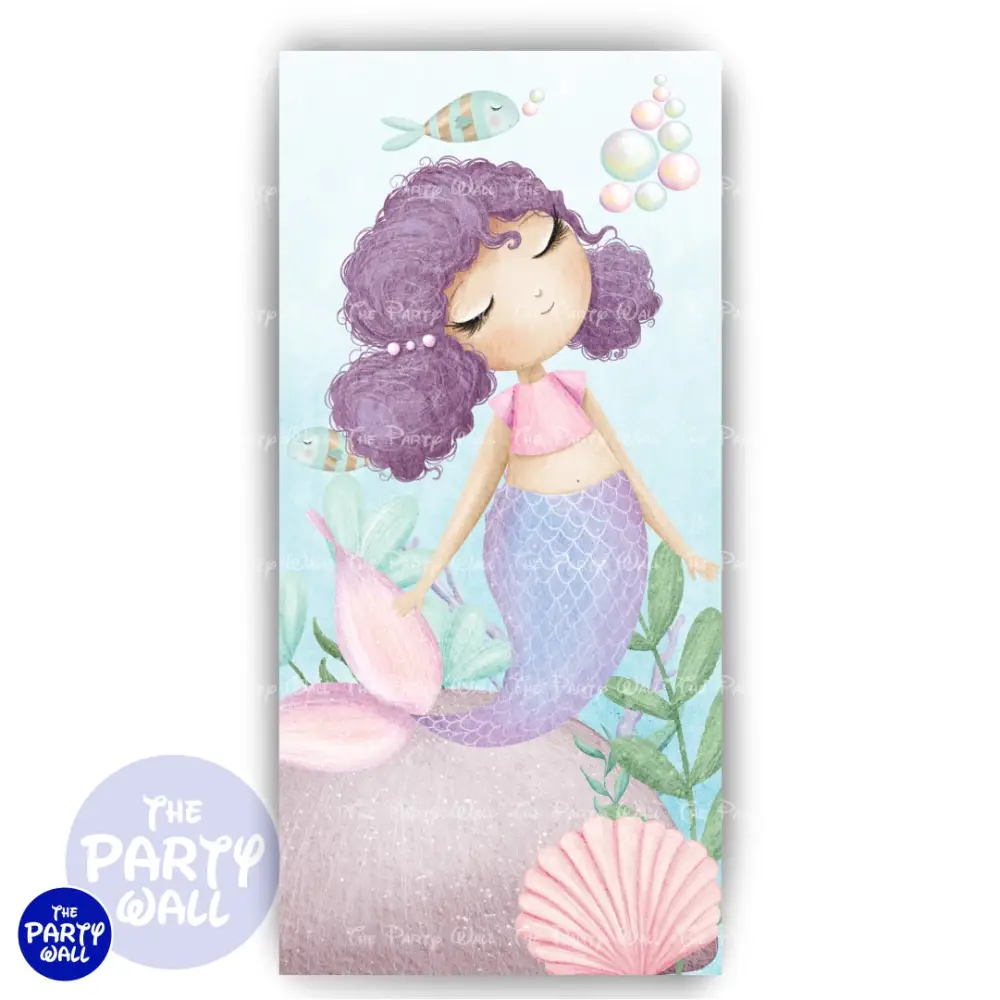 Sirenas Cute - Funda para mampara de punta redonda o rectangular The Party Wall