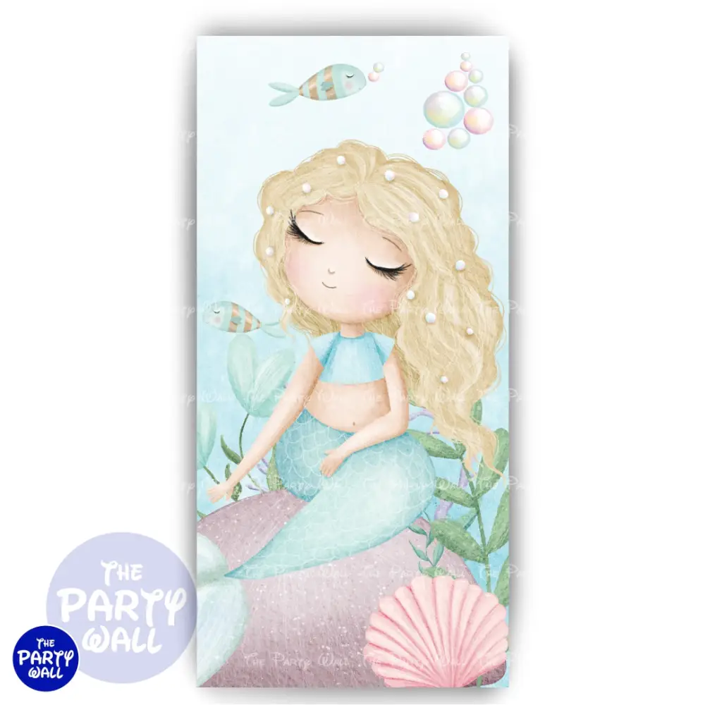 Sirenas Cute - Funda para mampara de punta redonda o rectangular The Party Wall