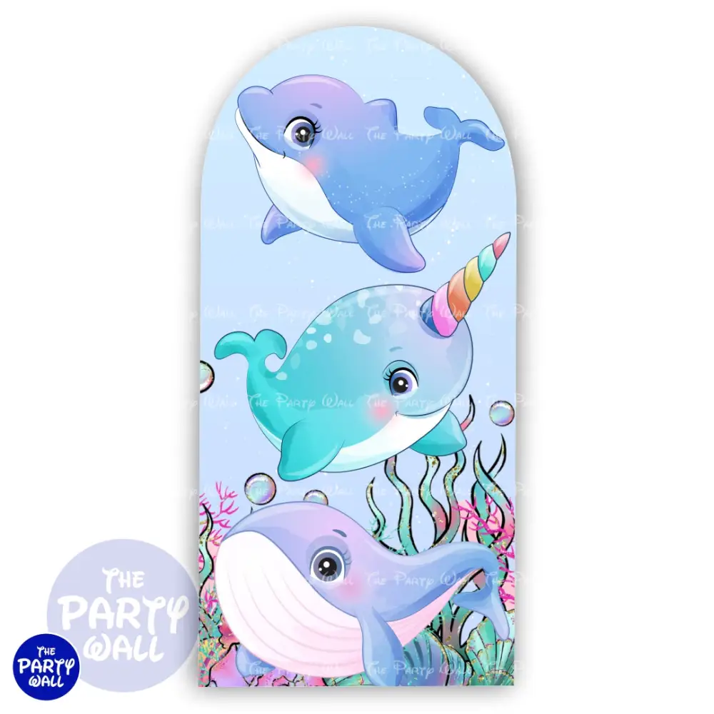 Sirenas Cute - Funda para mampara de punta redonda o rectangular The Party Wall