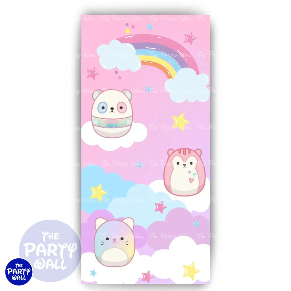 Squish Mallows - Funda para mampara de punta redonda o rectangular The Party Wall