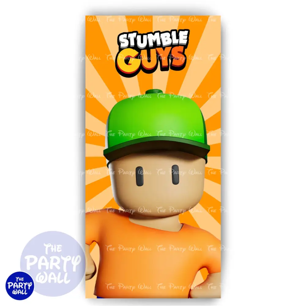 Stumble Guys - Funda para mampara de punta redonda o rectangular The Party Wall