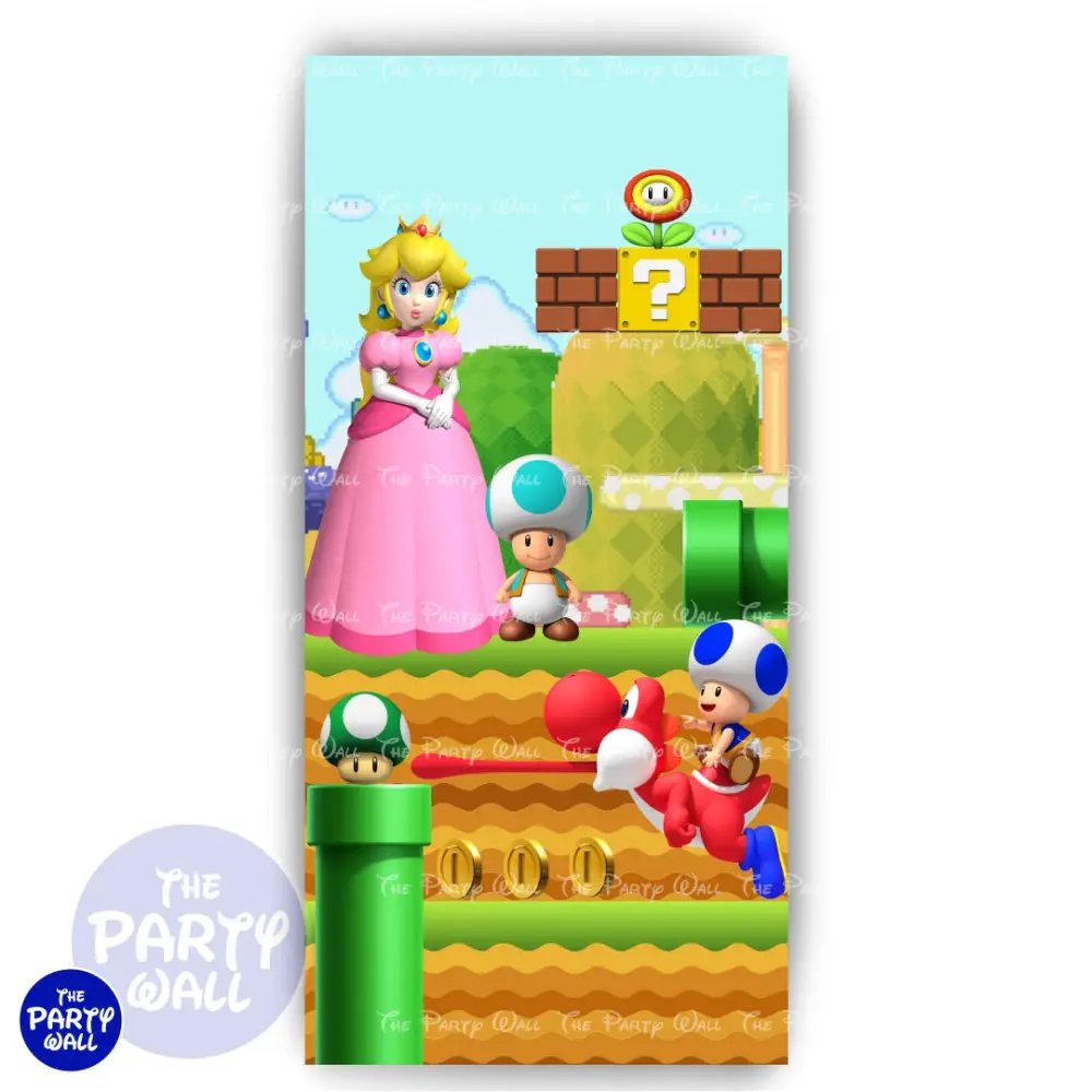 Super Mario - Funda para mampara de punta redonda o rectangular The Party Wall