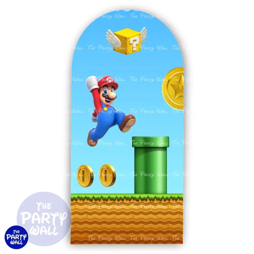 Super Mario - Funda para mampara de punta redonda o rectangular The Party Wall