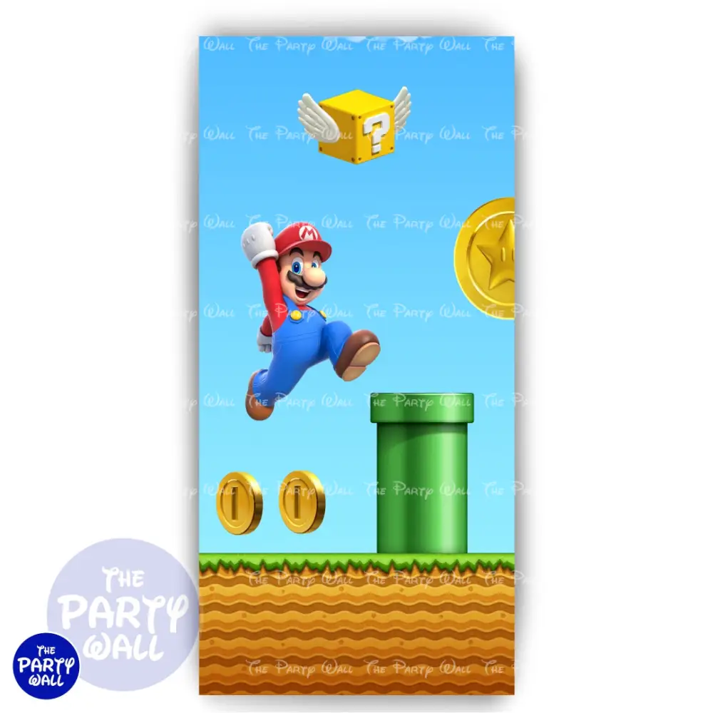 Super Mario - Funda para mampara de punta redonda o rectangular The Party Wall