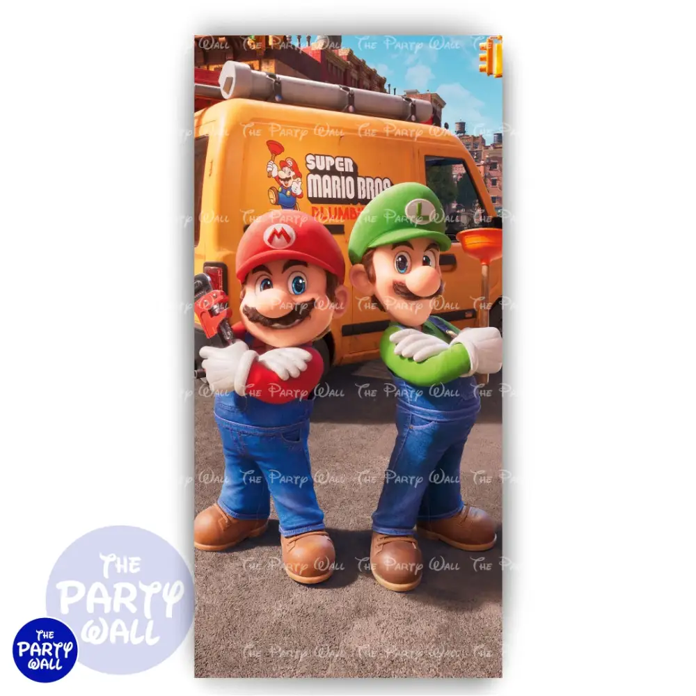 Super Mario - Funda para mampara de punta redonda o rectangular The Party Wall