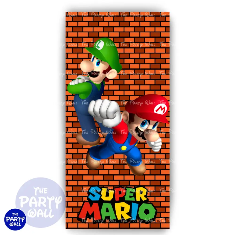 Super Mario - Funda para mampara de punta redonda o rectangular The Party Wall