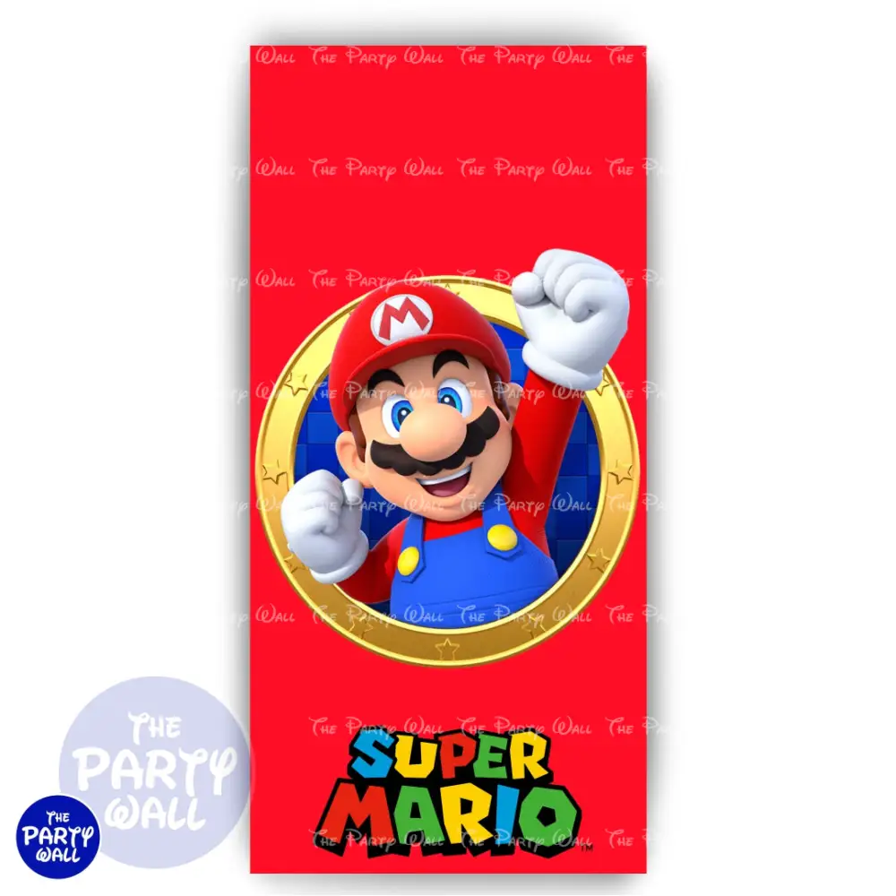 Super Mario - Funda para mampara de punta redonda o rectangular The Party Wall