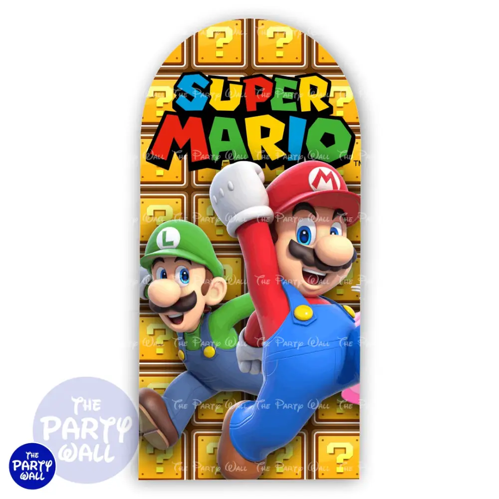 Super Mario - Funda para mampara de punta redonda o rectangular The Party Wall