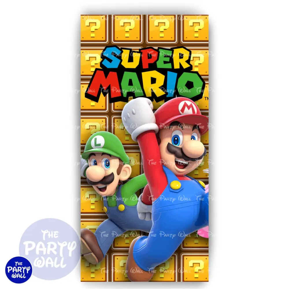 Super Mario - Funda para mampara de punta redonda o rectangular The Party Wall