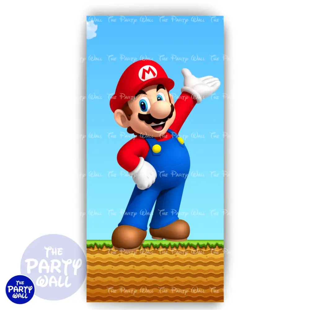 Super Mario - Funda para mampara de punta redonda o rectangular The Party Wall
