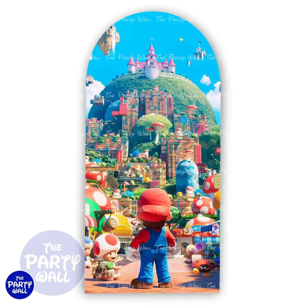 Super Mario - Funda para mampara de punta redonda o rectangular The Party Wall
