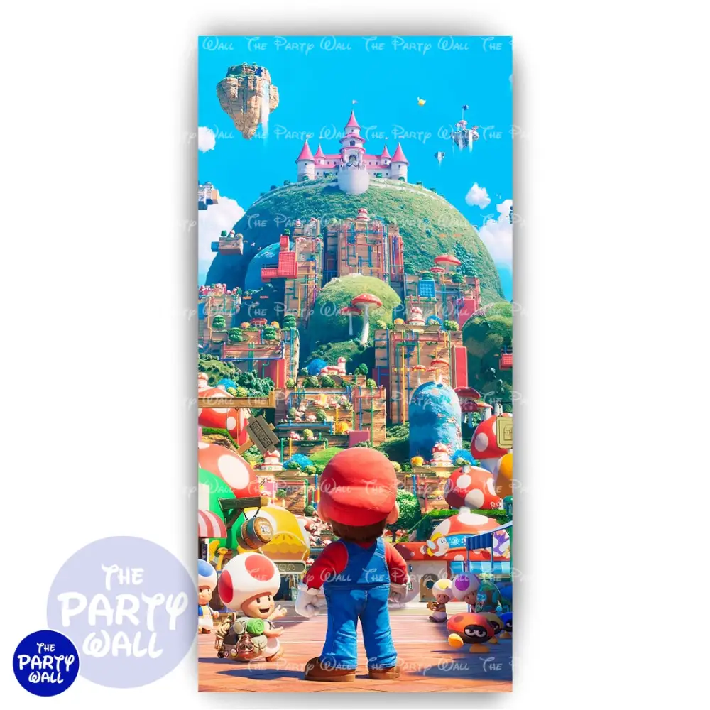 Super Mario - Funda para mampara de punta redonda o rectangular The Party Wall