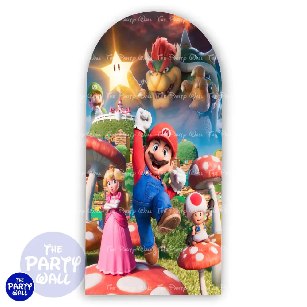 Super Mario - Funda para mampara de punta redonda o rectangular The Party Wall
