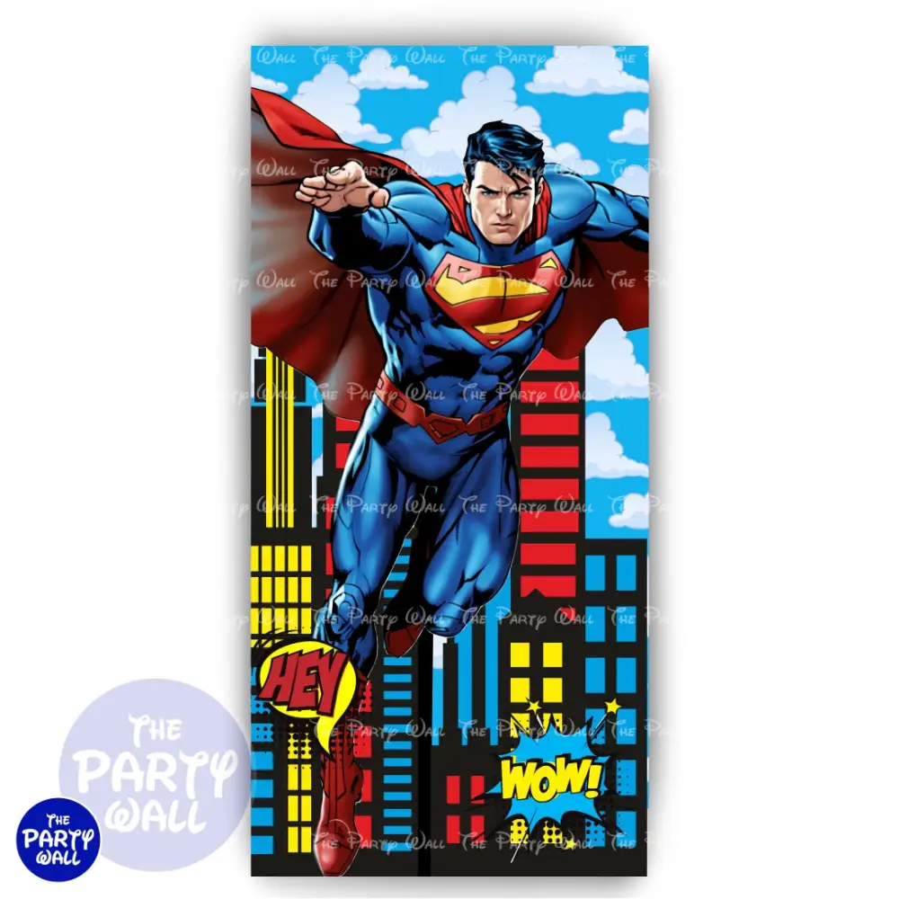 Superman - Funda para mampara de punta redonda o rectangular The Party Wall