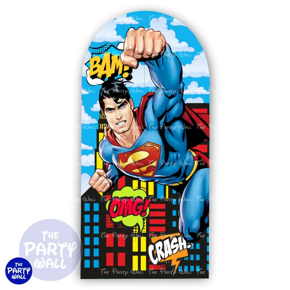 Superman - Funda para mampara de punta redonda o rectangular The Party Wall
