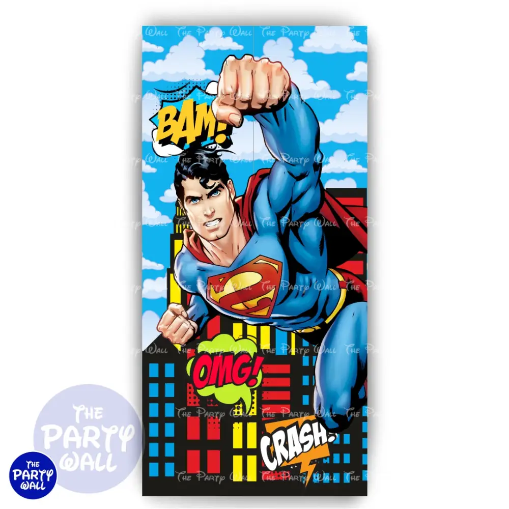Superman - Funda para mampara de punta redonda o rectangular The Party Wall