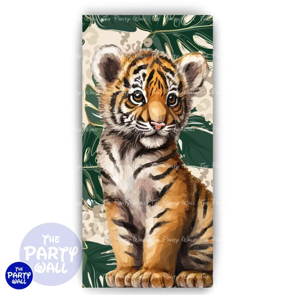 Tigre bebe - Funda para mampara de punta redonda o rectangular The Party Wall