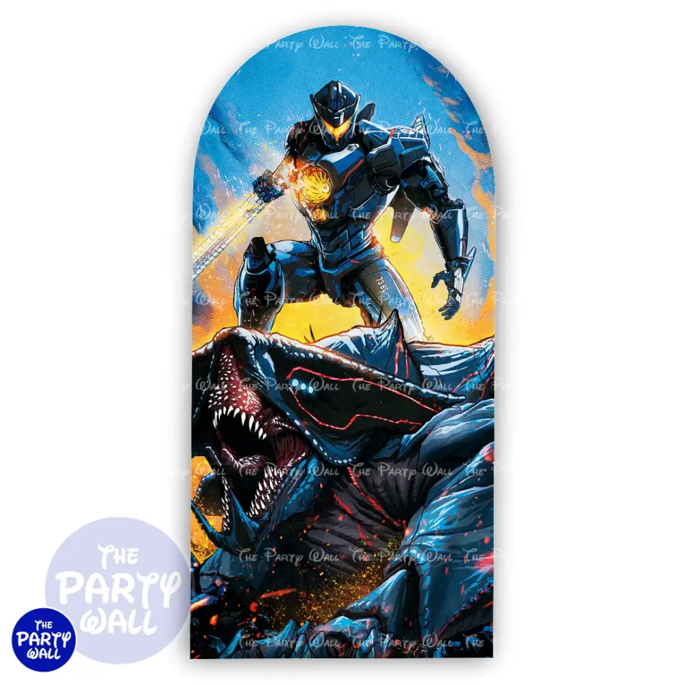 Titanes del Pacifico - Funda para mampara de punta redonda o rectangular The Party Wall