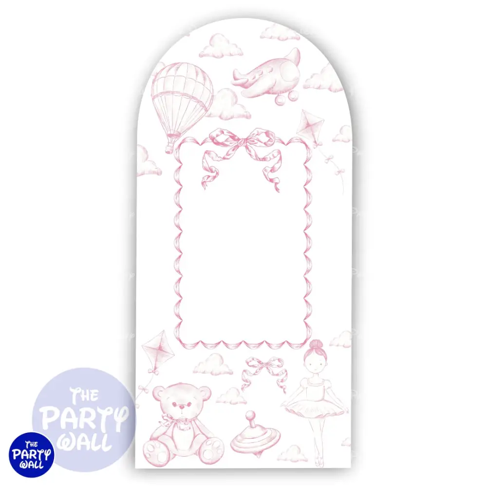 Toile de Jouy - Funda para mampara de punta redonda o rectangular The Party Wall