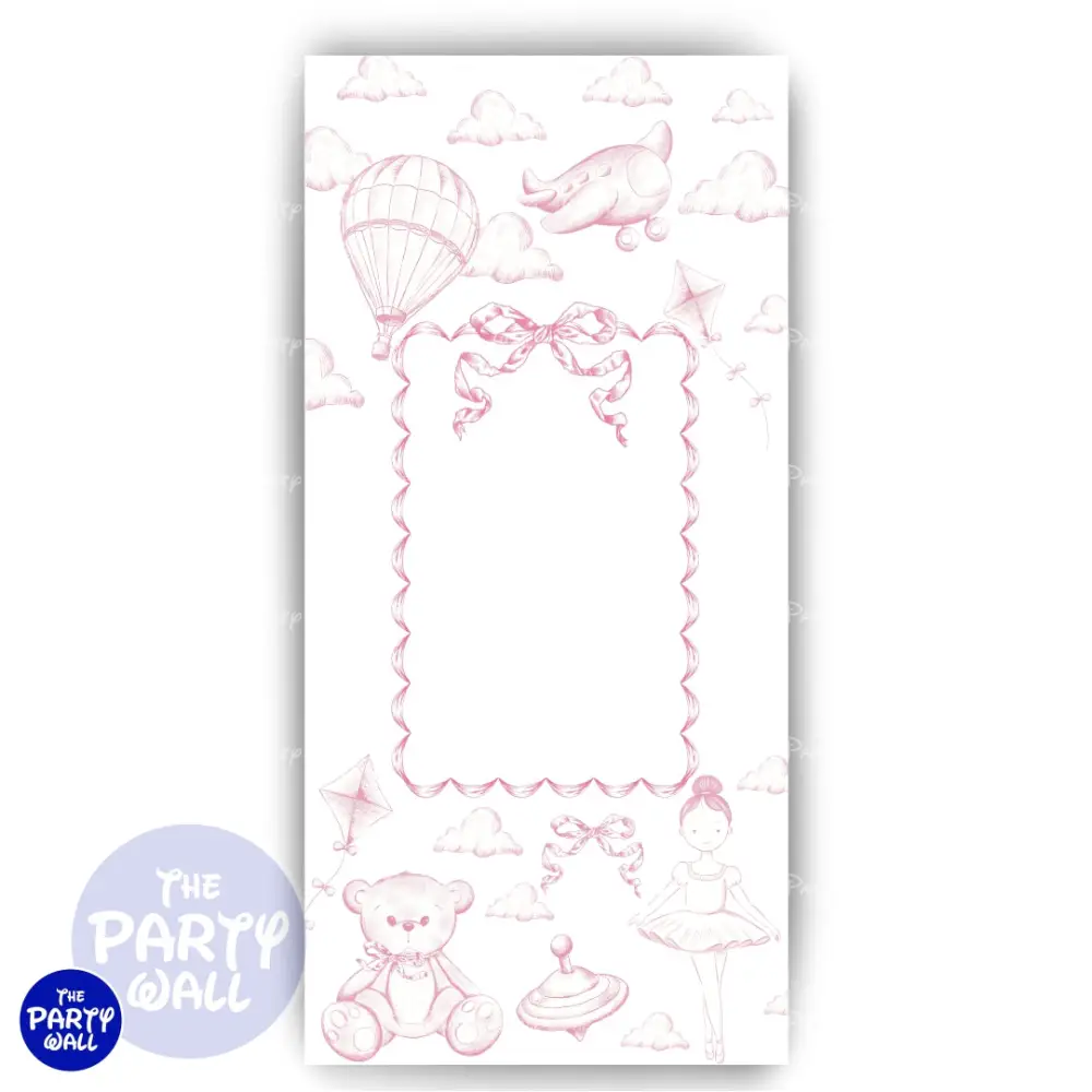 Toile de Jouy - Funda para mampara de punta redonda o rectangular The Party Wall