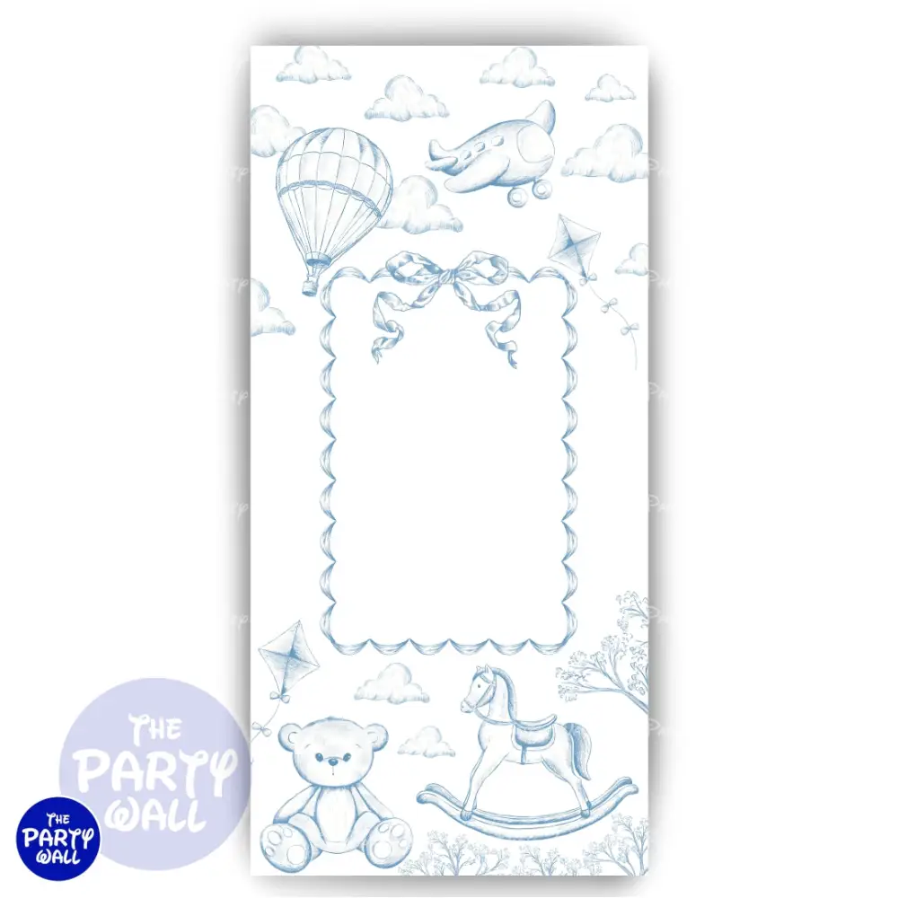 Toile de Jouy - Funda para mampara de punta redonda o rectangular The Party Wall