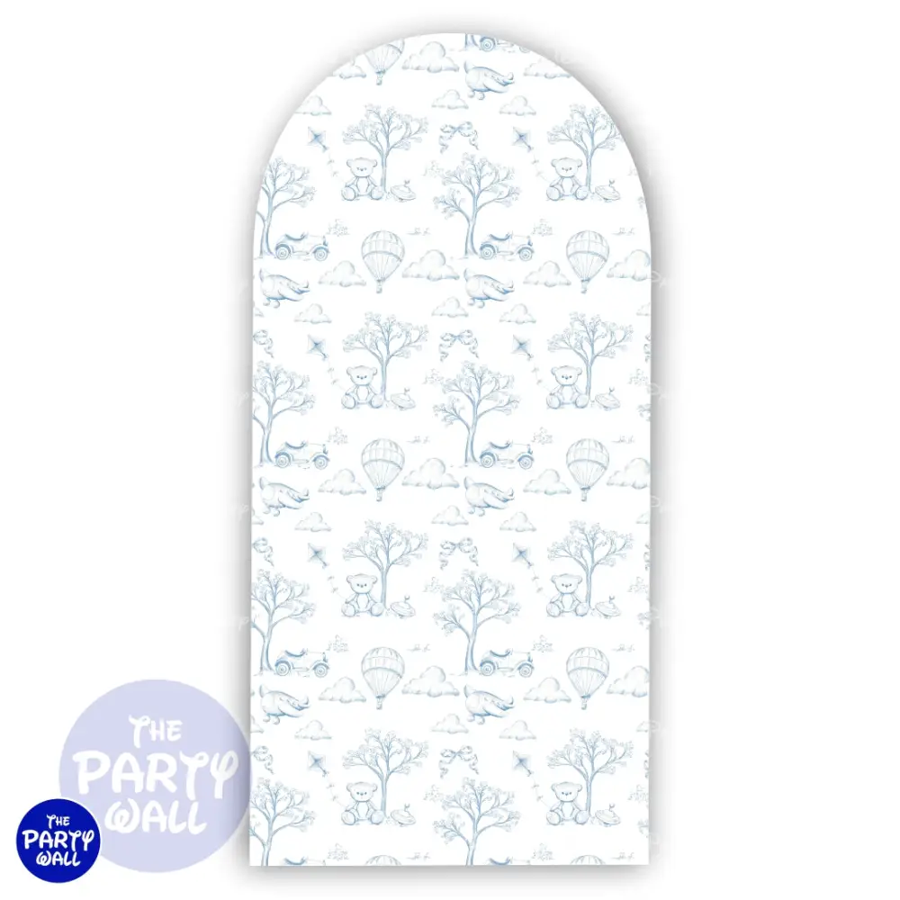 Toile de Jouy - Funda para mampara de punta redonda o rectangular The Party Wall