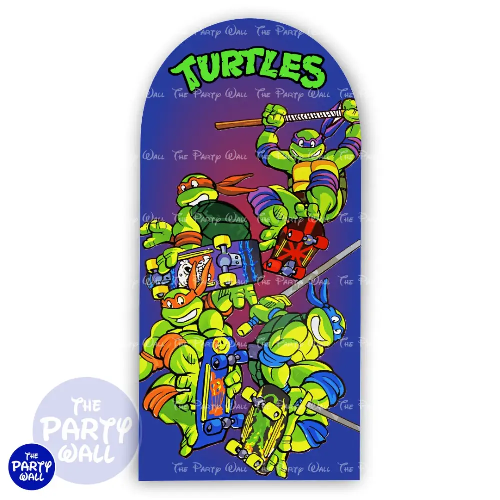 Tortugas Ninja - Funda para mampara de punta redonda o rectangular The Party Wall