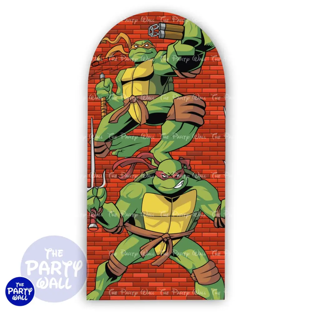 Tortugas Ninja - Funda para mampara de punta redonda o rectangular The Party Wall