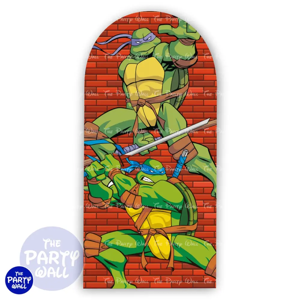 Tortugas Ninja - Funda para mampara de punta redonda o rectangular The Party Wall