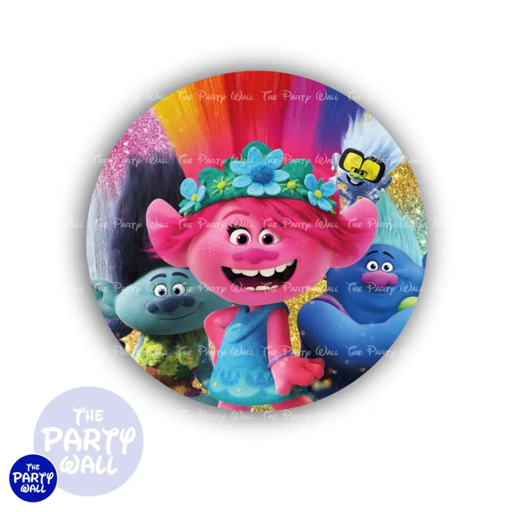 Trolls - Funda para mampara circular The Party Wall