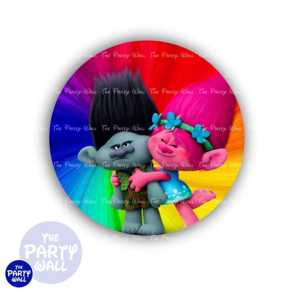 Trolls - Funda para mampara circular The Party Wall