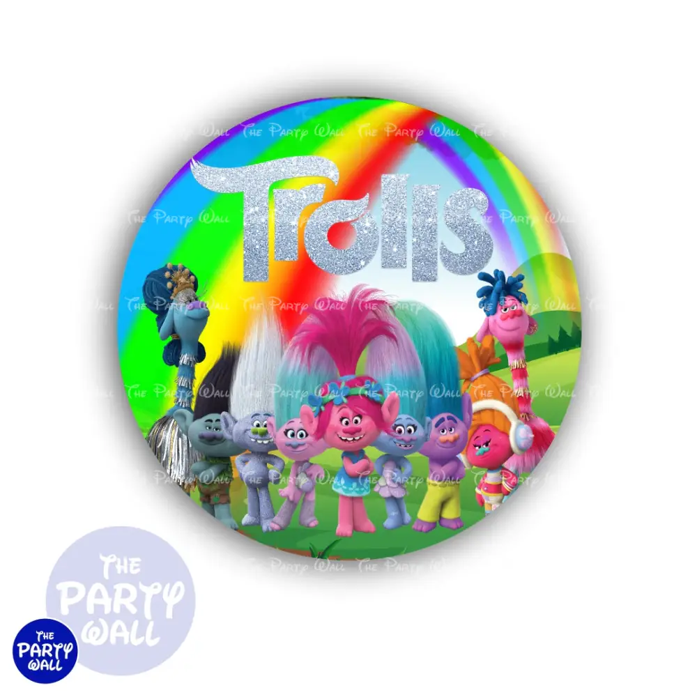 Trolls - Funda para mampara circular The Party Wall