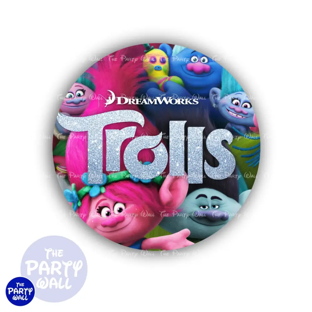 Trolls - Funda para mampara circular The Party Wall