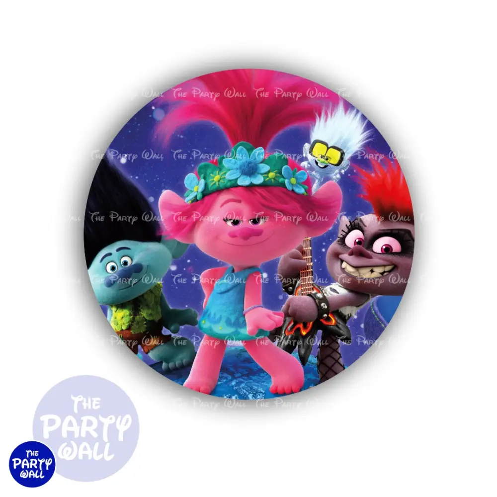 Trolls - Funda para mampara circular The Party Wall