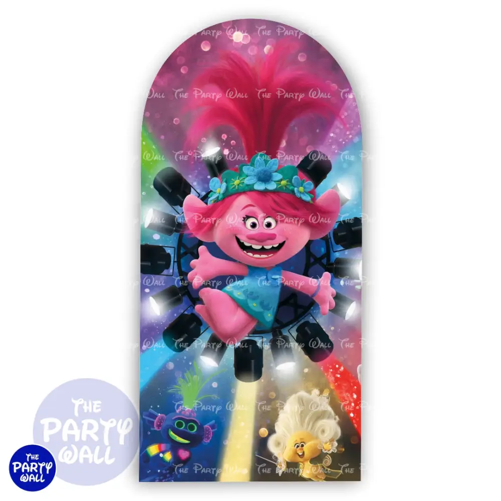 Trolls - Funda para mampara de punta redonda o rectangular The Party Wall