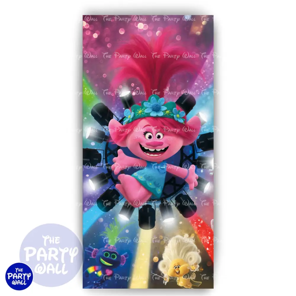 Trolls - Funda para mampara de punta redonda o rectangular The Party Wall