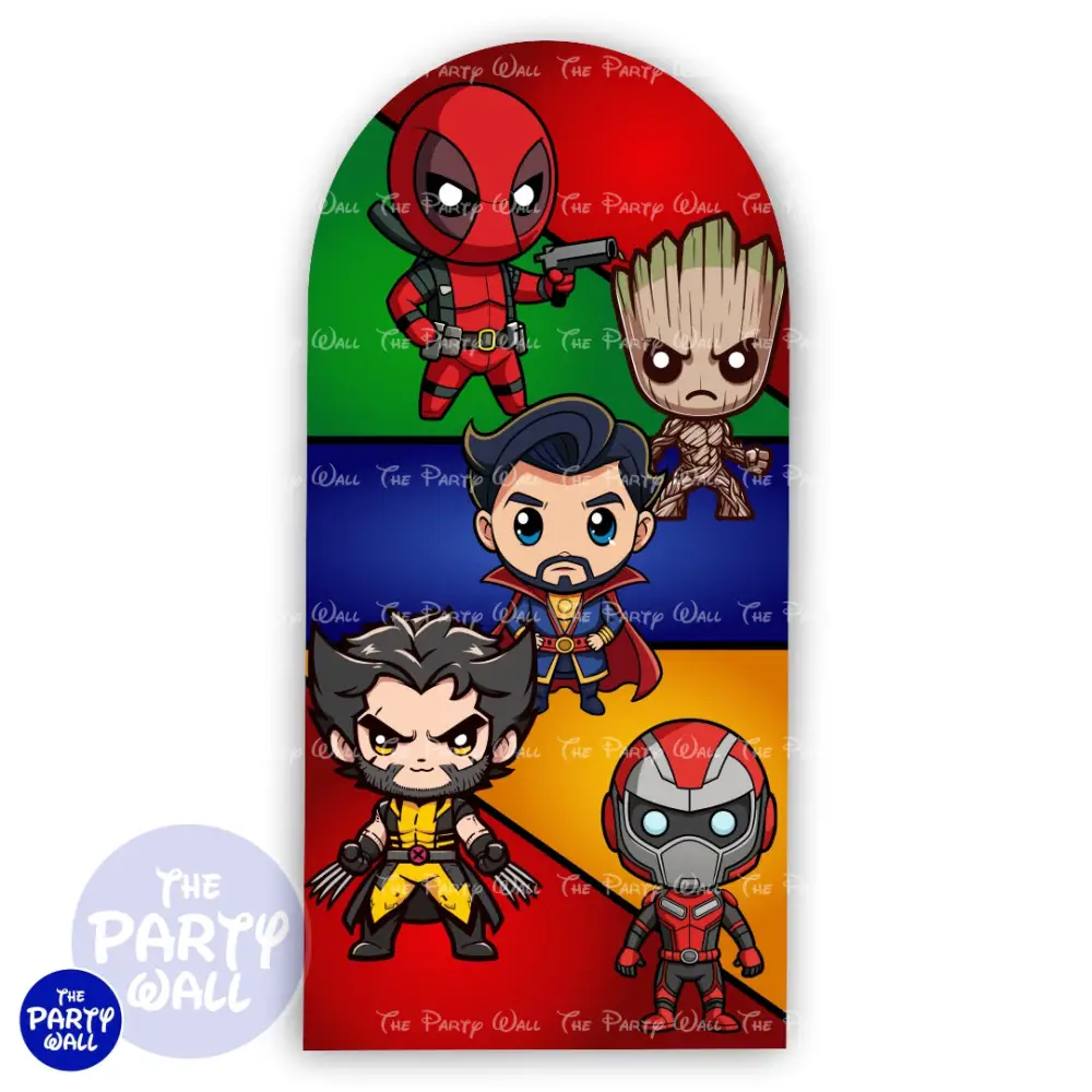 Vengadores - Funda para mampara de punta redonda o rectangular The Party Wall