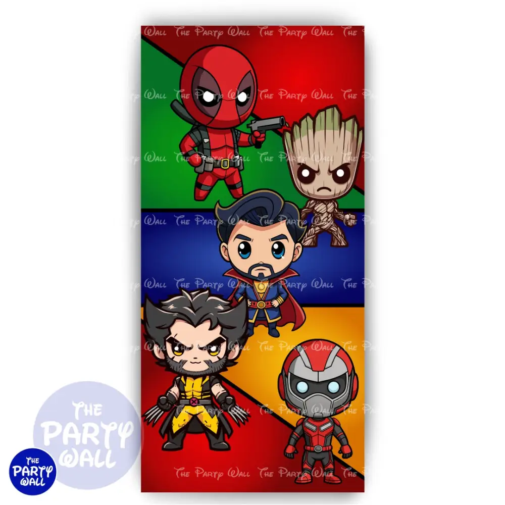 Vengadores - Funda para mampara de punta redonda o rectangular The Party Wall
