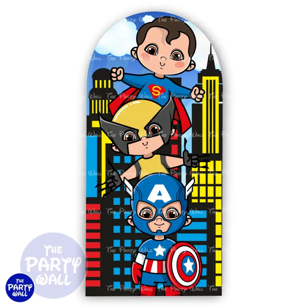 Vengadores - Funda para mampara de punta redonda o rectangular The Party Wall