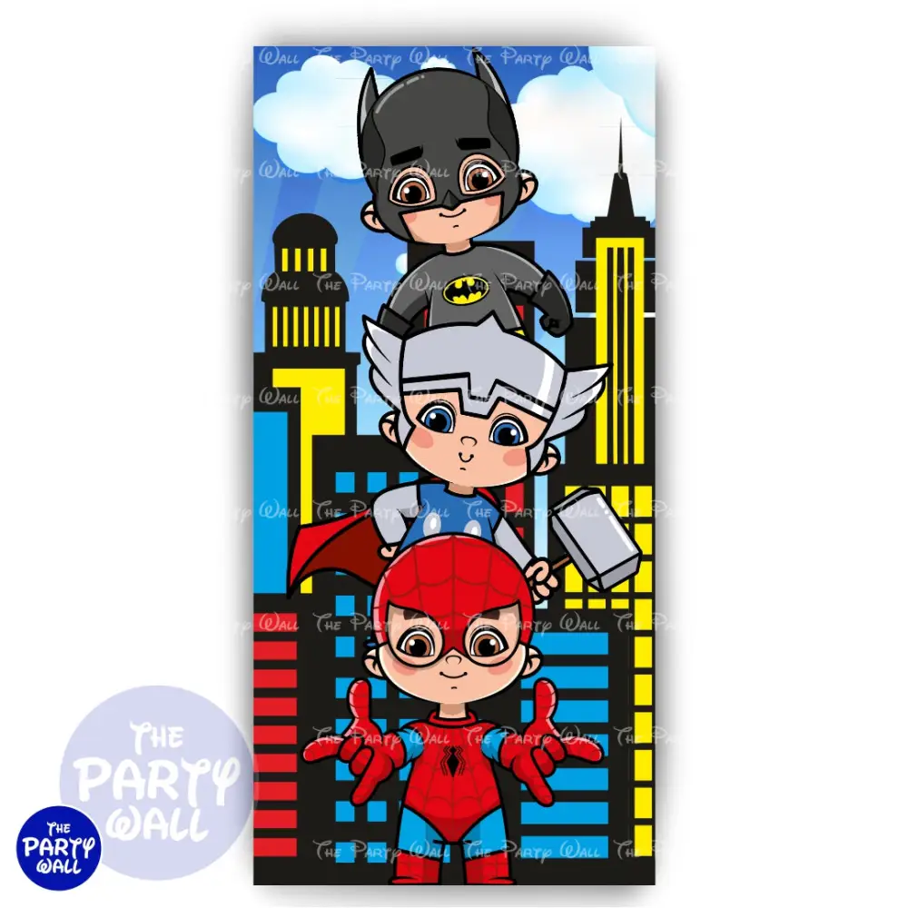 Vengadores - Funda para mampara de punta redonda o rectangular The Party Wall