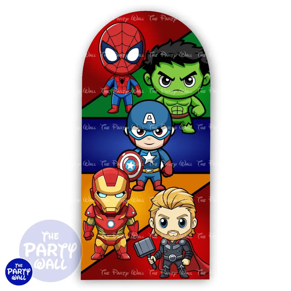Vengadores - Funda para mampara de punta redonda o rectangular The Party Wall