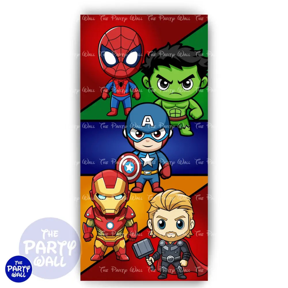 Vengadores - Funda para mampara de punta redonda o rectangular The Party Wall