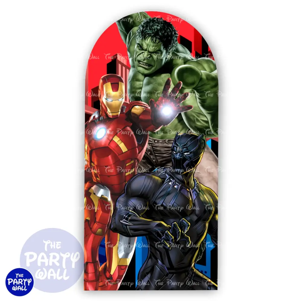 Vengadores - Funda para mampara de punta redonda o rectangular The Party Wall